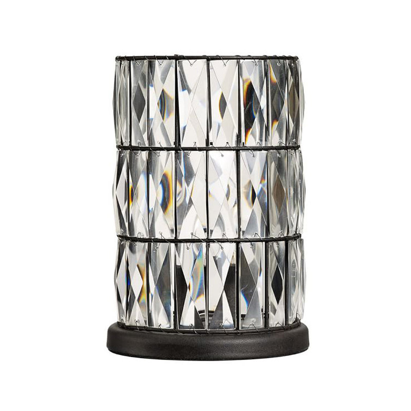 Black Cylinder Night lampe Crystal Clear 1 Light Light Light Light