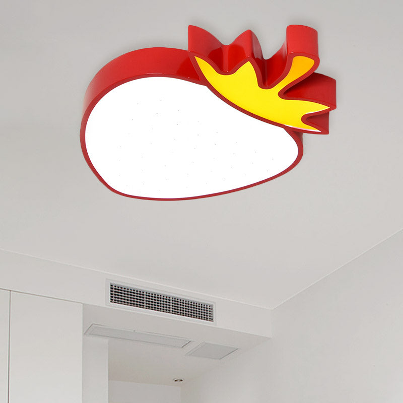 Creative Led Light Fixture with Acrylic Shade White Grape/Banana/Apple Flush Mount Lighting