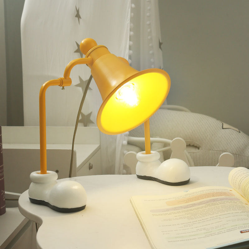 Trompete Reading Buch Light Kids Metal Single Lampe gelbe Lernlampe mit Schuhen Basis