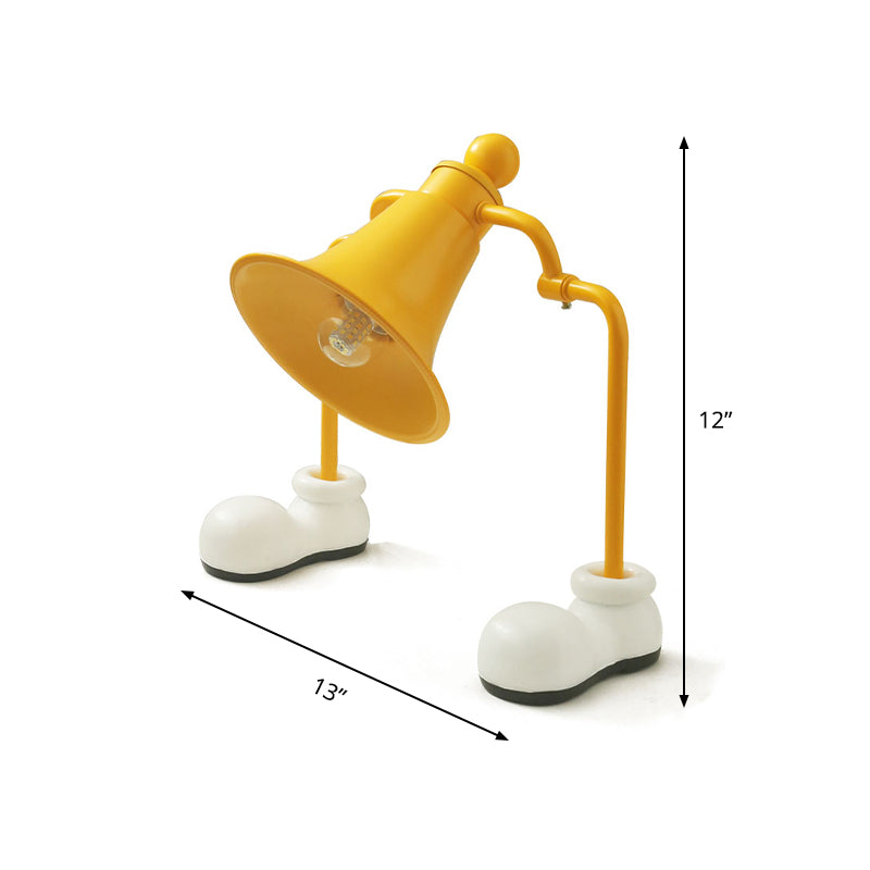 Trompete Reading Buch Light Kids Metal Single Lampe gelbe Lernlampe mit Schuhen Basis