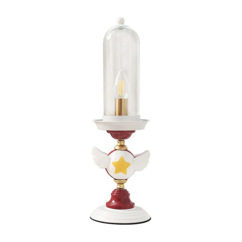 Sailor Moon Wand Lectura de lectura de metal Luminidad 1 Bulbo Lámpara de mesa blanca para la cama