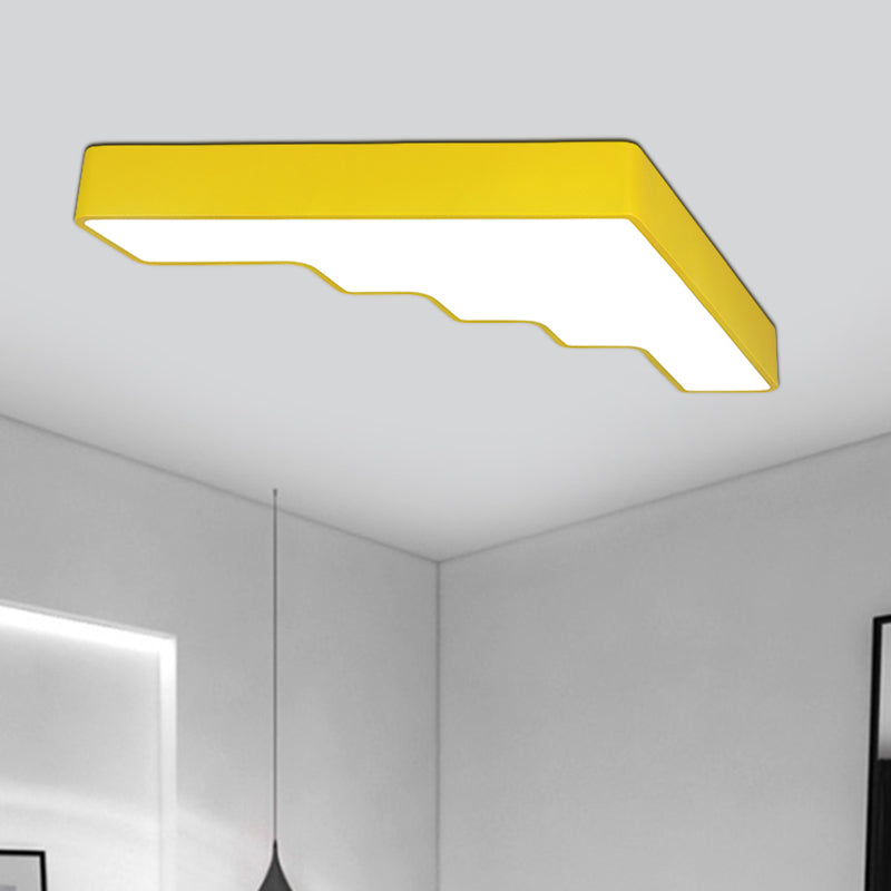 Blauw/Roze/Geel Ladder Flushmount Verlichting Kids LED Acryl Flush Mount Plafond Lamp Fixture
