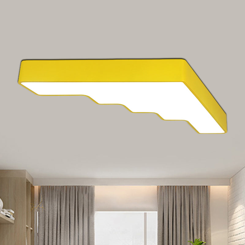 Blauw/Roze/Geel Ladder Flushmount Verlichting Kids LED Acryl Flush Mount Plafond Lamp Fixture