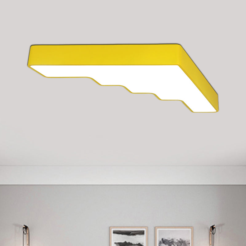 Blauw/Roze/Geel Ladder Flushmount Verlichting Kids LED Acryl Flush Mount Plafond Lamp Fixture