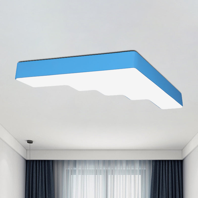 Blauw/Roze/Geel Ladder Flushmount Verlichting Kids LED Acryl Flush Mount Plafond Lamp Fixture