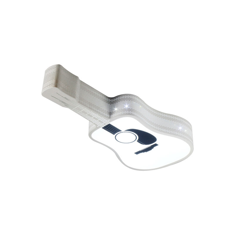 White Pineapple/Guitar Ceiling Lighting Modern Led Acryl Flush Mount Lamp for Kids Bedroom