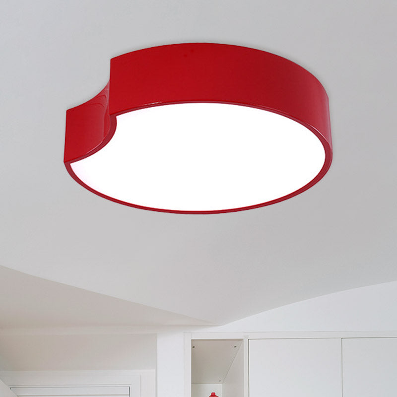 Lampada moderna da incasso a LED con paralume acrilico Lampada rotonda rossa/gialla/blu
