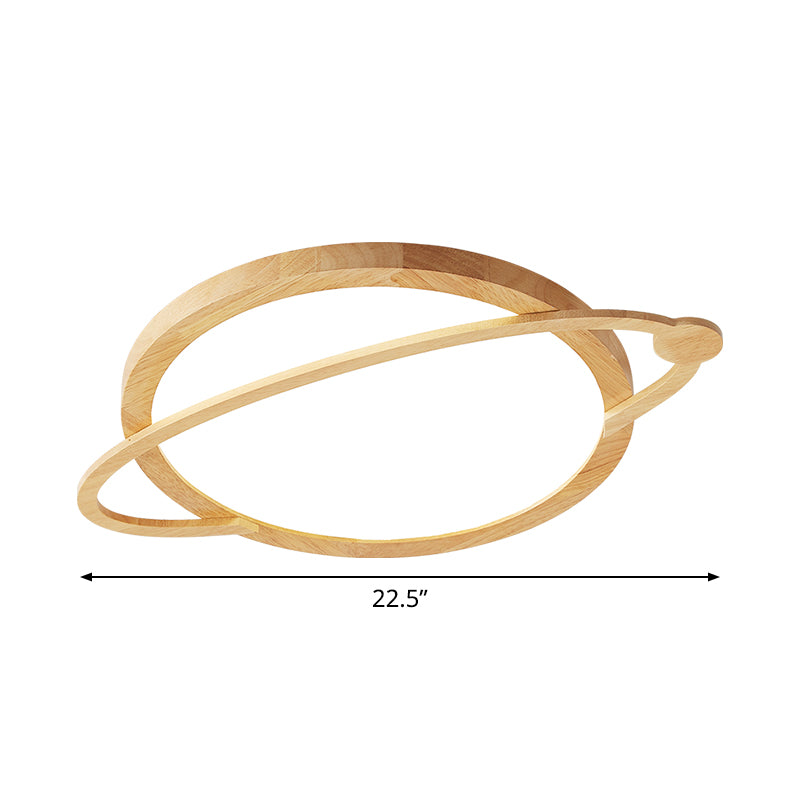 Hout Saturn Inbouwlamp Kinder Led Acryl Dicht bij Plafond Verlichtingsarmatuur voor Slaapkamer