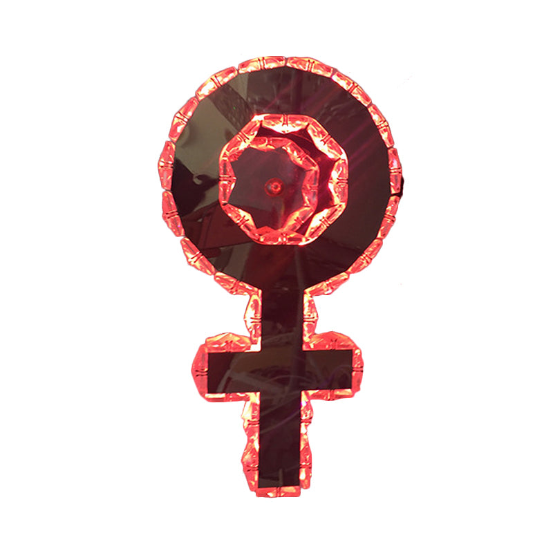 Nickel Girl Logo Wall Mount Lighting Moderniste Style Crystal Crystal LED CHAMBRE Light