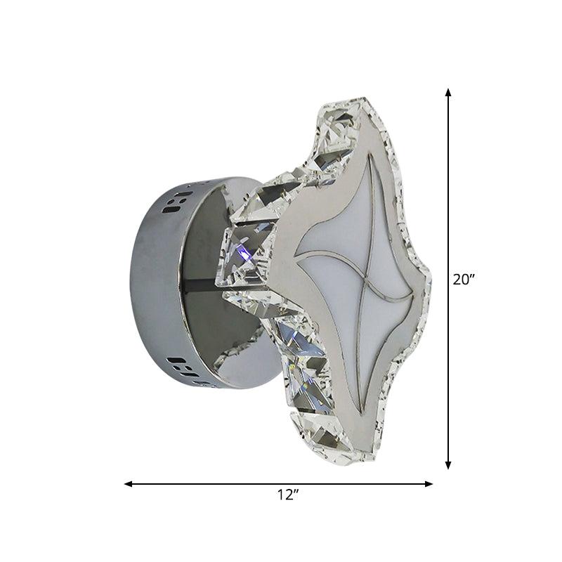 Luminaire mural en cristal à facettes LED