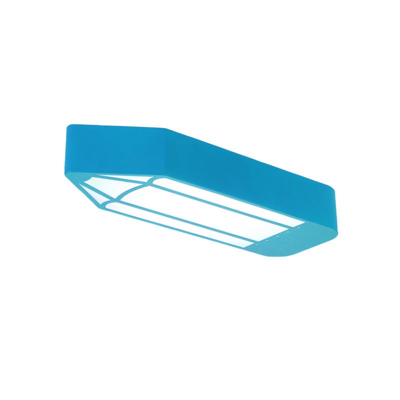 Lampada da soffitto a LED a matita rossa/blu/verde, stile bambini, in metallo, per scuola materna