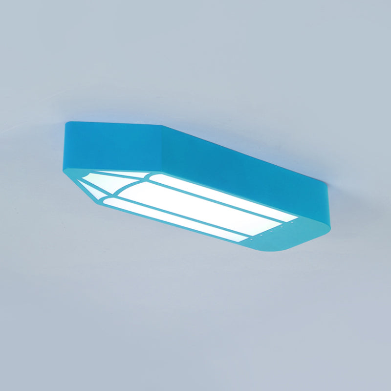 Lampada da soffitto a LED a matita rossa/blu/verde, stile bambini, in metallo, per scuola materna