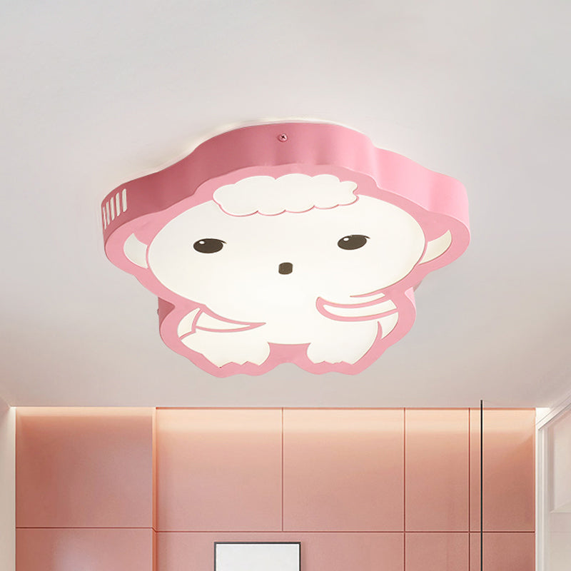 Plafonnier encastré mouton Rose Cartoon acrylique LED encastré éclairage chaud / blanc