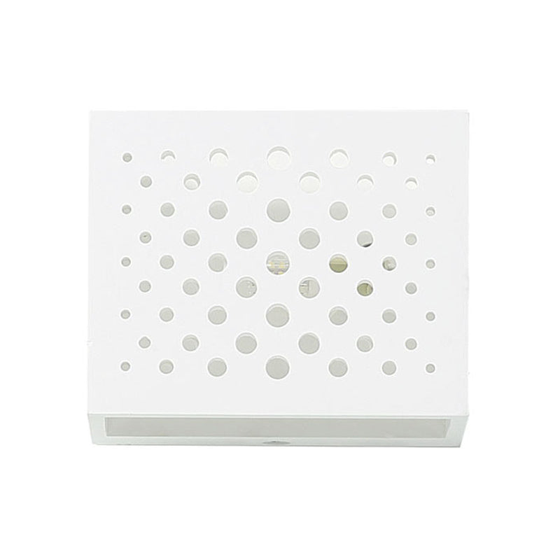 Caja de láser blanca forma de pared de pared modernismo 1 cabeza lámpara de pared led gypsum
