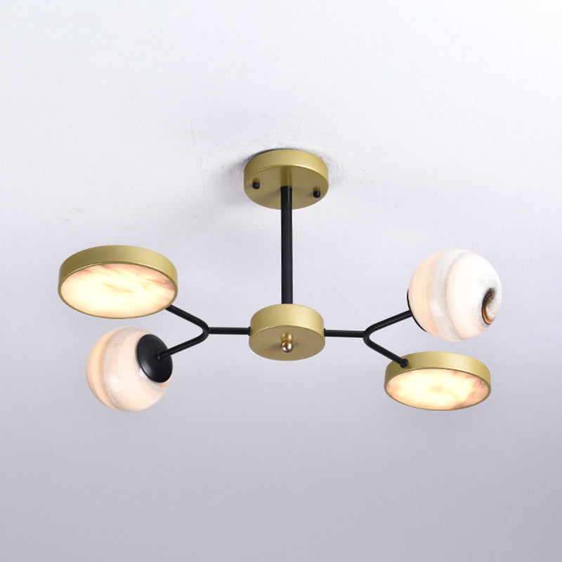 Sfera oro sfera lampadario soffitto nordico 4/6/8 luci lunare vetro a sospensione a sospensione a sospensione
