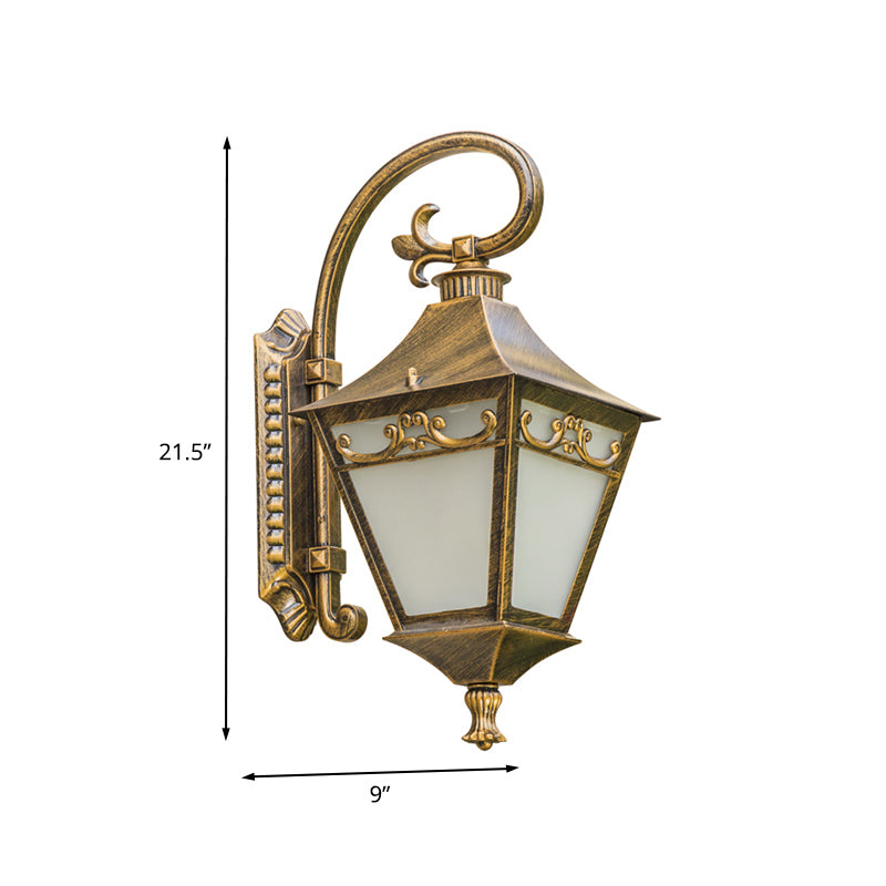 Ivoire en verre bronze lampe à lampe murale 1