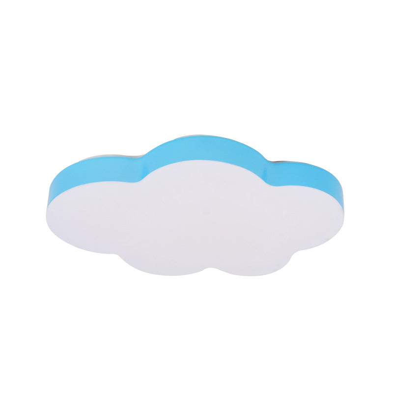 Acrylic Cloud-Shape Ceiling Mounted Fixture Cartoon LED Flushmount Lighting in White/Red/Yellow for Kids Room