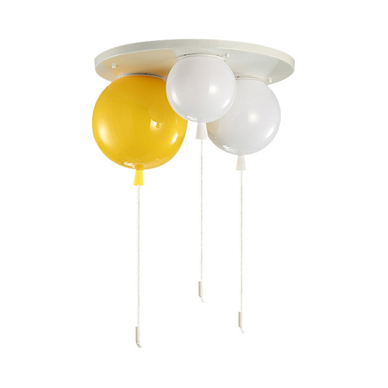 Apparecchio da soffitto a palloncino acrilico per bambini, illuminazione bianca da incasso a 3/5 teste per la scuola materna