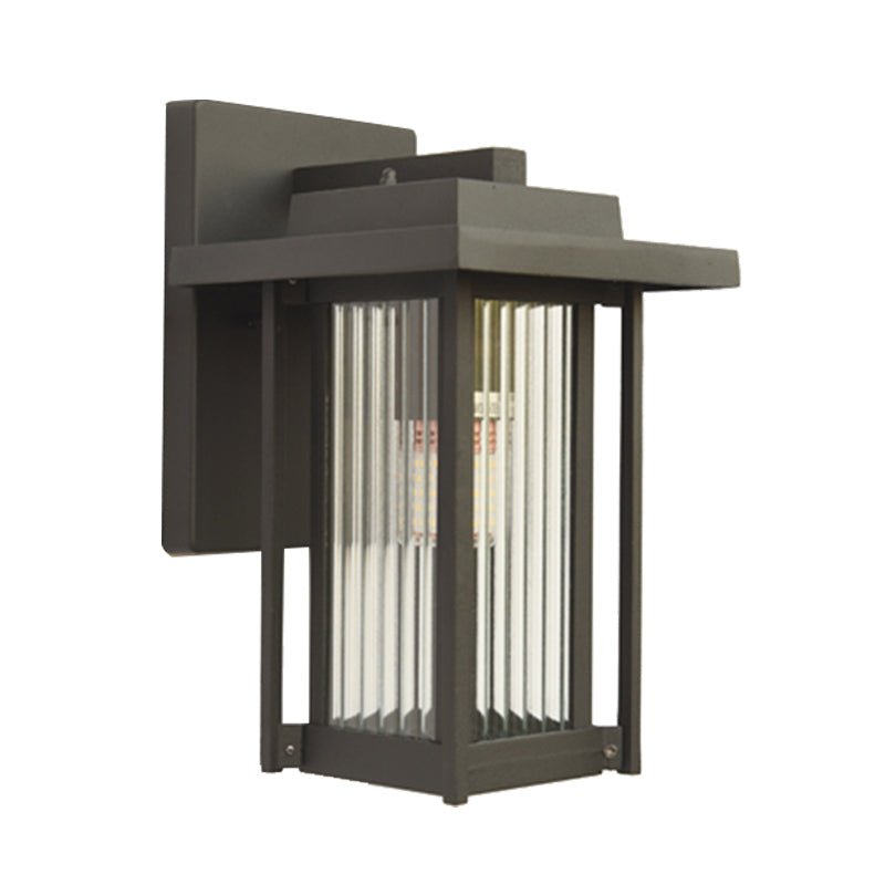 Klares prismatisches Glas schwarzer Lantern Laternen -Landland -Wandlampen -Lampen -Lampen -Lampenvorrichtung für Outdoor