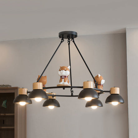 Metal Dog Hanging Pendant Lights Modern Hanging Ceiling Fixtures for Living Room