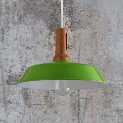 Luce sospesa da fienile elegante retrò 10 "/14" W 1 lampada a soffitto in metallo in metallo in bianco/nero per cucina