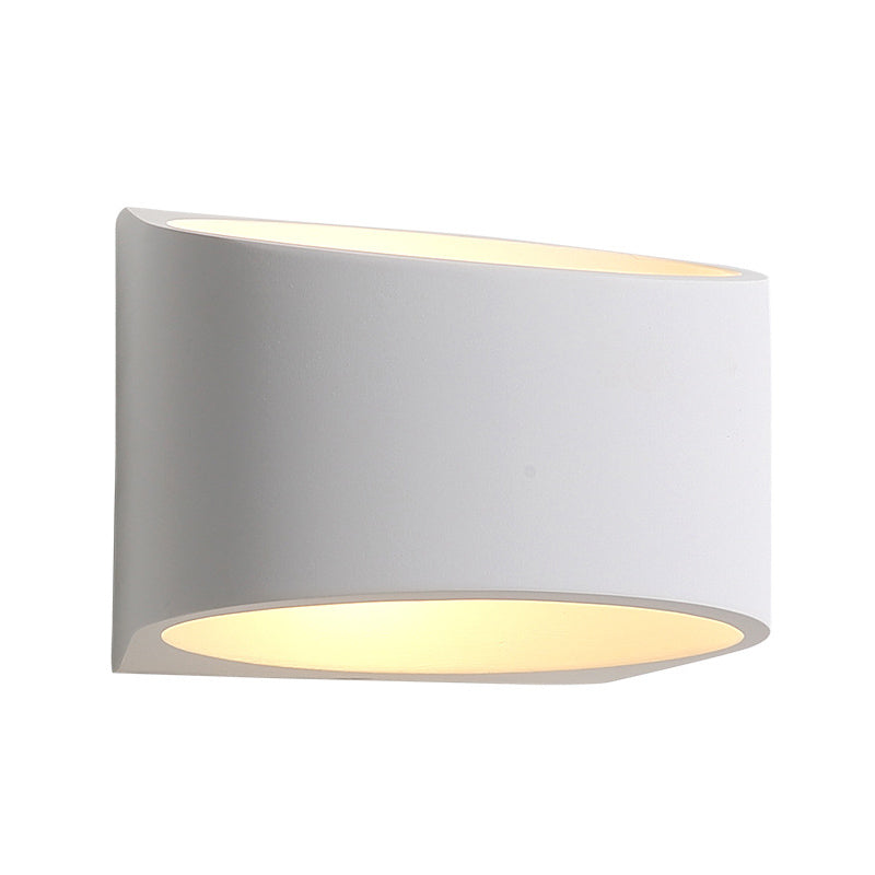Ronde gips LED SCONCE LIMMIGE Minimalisme 1 lichte witte wandmontage Lamp voor gang