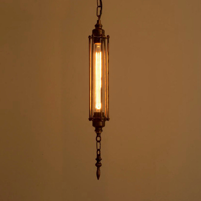 1 Kopfhänger Beleuchtung mit Drahtwache Schmiedeeisen Bauernhaus Style Restaurant Mini Hanging Fixture in Rost