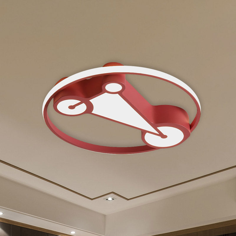 Geometrie-Kinderzimmer-Deckenbündige Acryl-LED-Unterputzlampe im Kinderstil in Weiß/Rosa/Blau