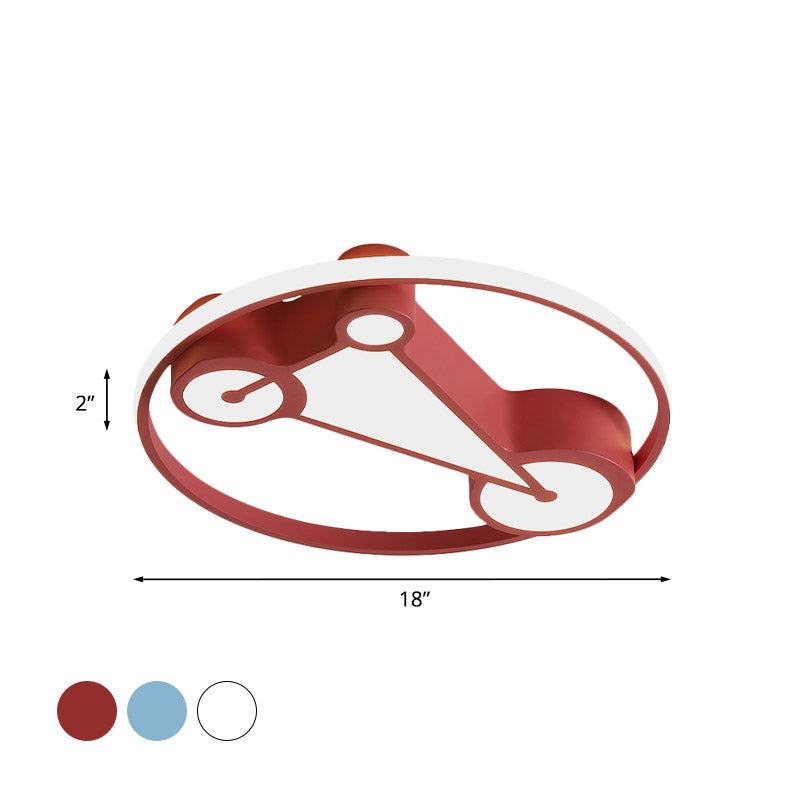 Geometrie-Kinderzimmer-Deckenbündige Acryl-LED-Unterputzlampe im Kinderstil in Weiß/Rosa/Blau