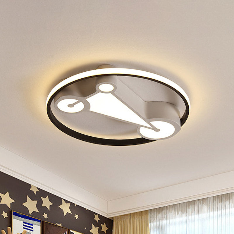 Geometrie-Kinderzimmer-Deckenbündige Acryl-LED-Unterputzlampe im Kinderstil in Weiß/Rosa/Blau