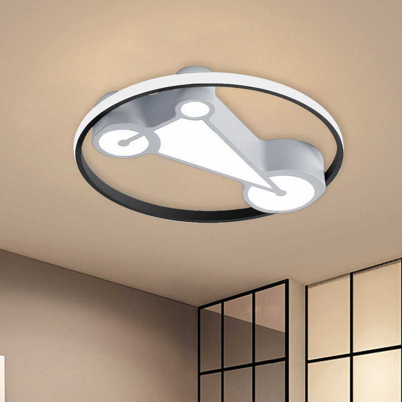 Geometrie-Kinderzimmer-Deckenbündige Acryl-LED-Unterputzlampe im Kinderstil in Weiß/Rosa/Blau