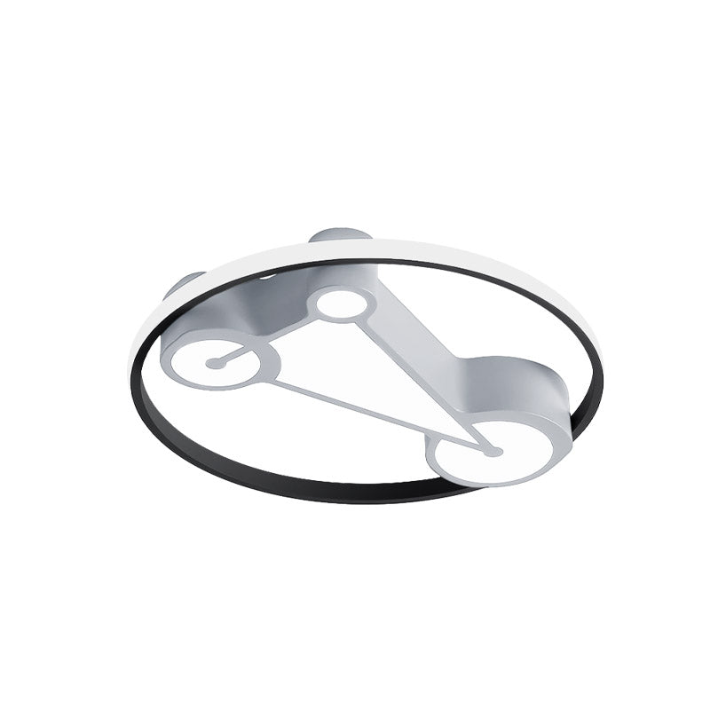 Geometrie-Kinderzimmer-Deckenbündige Acryl-LED-Unterputzlampe im Kinderstil in Weiß/Rosa/Blau