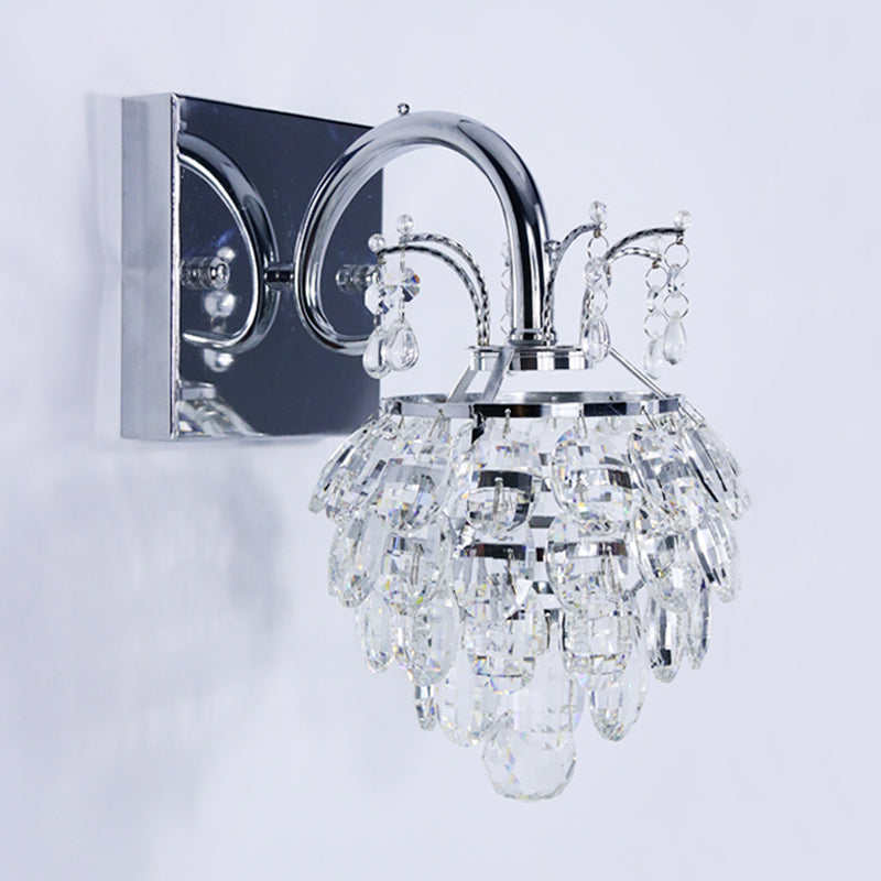 Crystal Artichoke Wall Light Aymator Modern Style Bedside LED Ponce lampe en Chrome