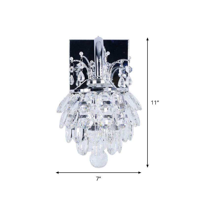 Crystal Artichoke Wall Light Aymator Modern Style Bedside LED Ponce lampe en Chrome