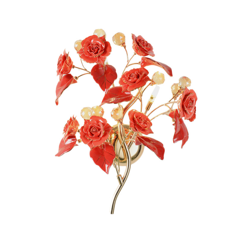 Pondémie de fleur en cristal en face