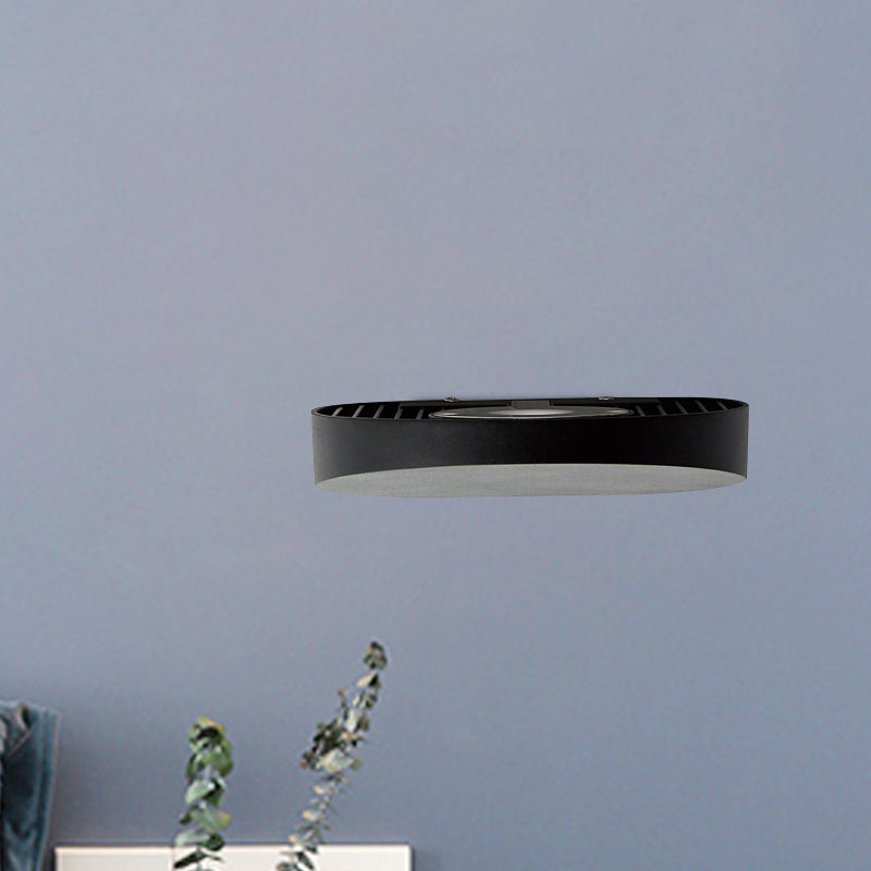 Alluminio Arrotondo a filo rotondo Sconcetto Minimalist LED Wall LED in nero/grigio/bianco per il corridoio