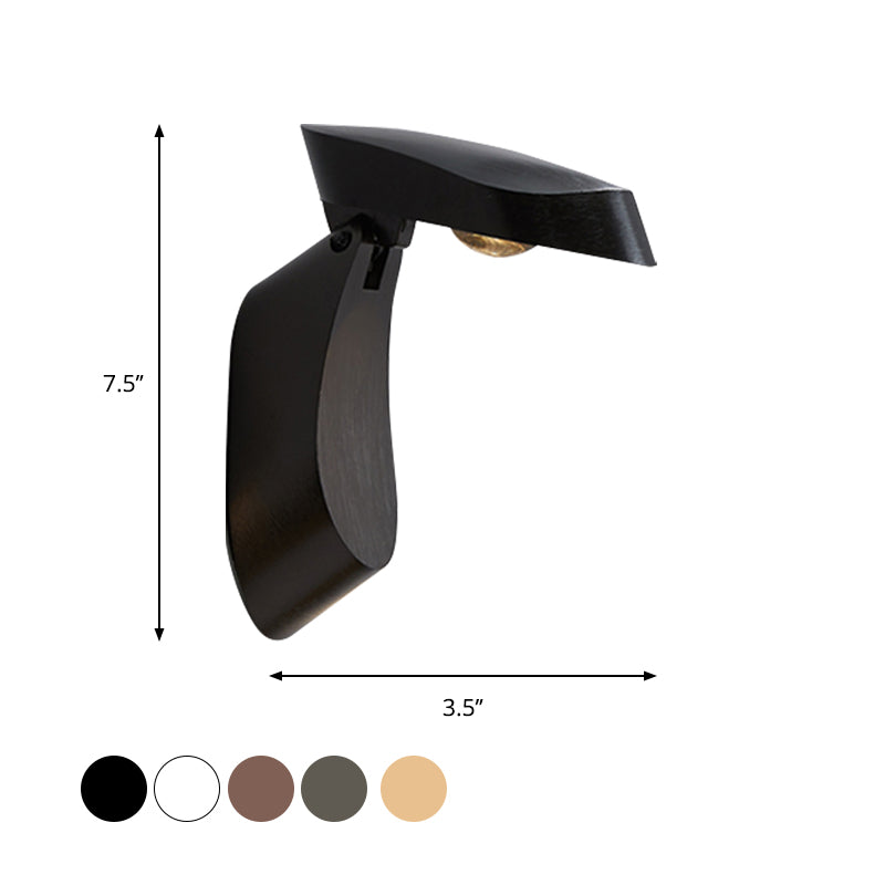 Roteerbare ovale oppervlakte wandwandwandeling Moderne metalen LED -bedwandlamp in wit/zwart/gouden afwerking