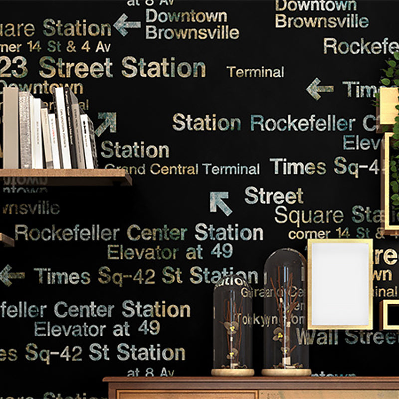 Fashion and Original 3D Effect English Letters and Vocabularies Non-Pasted Wallpaper, 20.5" by 31'