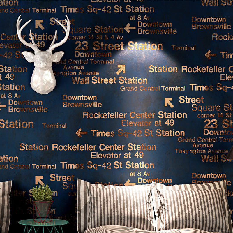 Fashion and Original 3D Effect English Letters and Vocabularies Non-Pasted Wallpaper, 20.5" by 31'