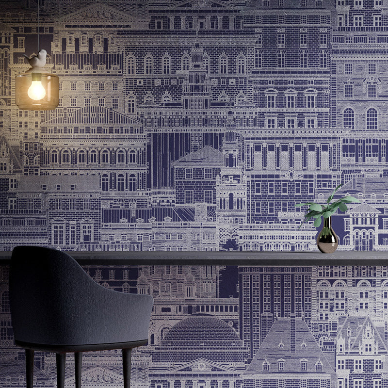 European Special Buildings Wallpaper 20.5-inch x 33-foot Water-Resistant Wall Decor