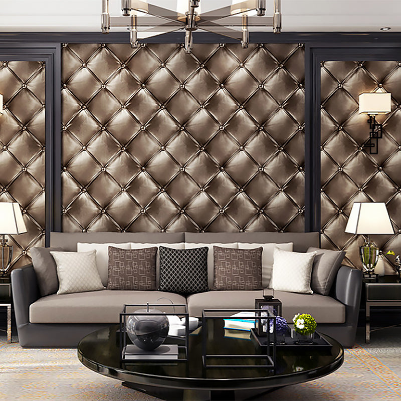 3D Leather Effect Wallpaper 20.5-inch x 33-foot Retro Harlequin Non-Pasted Wall Decor