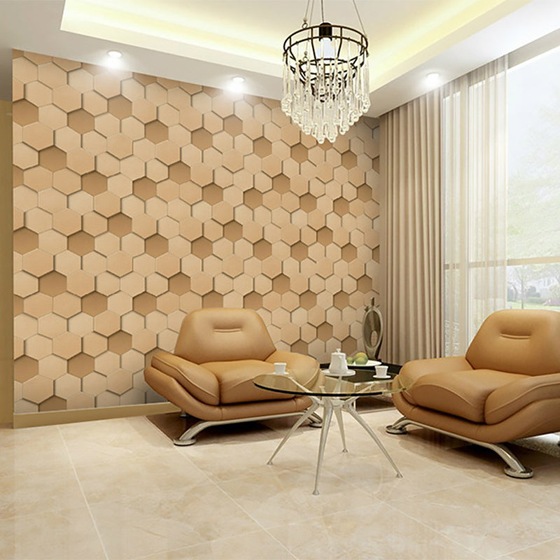 Modern and Simple Wall Decor 3D Print Pentagon Non-Pasted Wallpaper, 33-foot x 20.5-inch