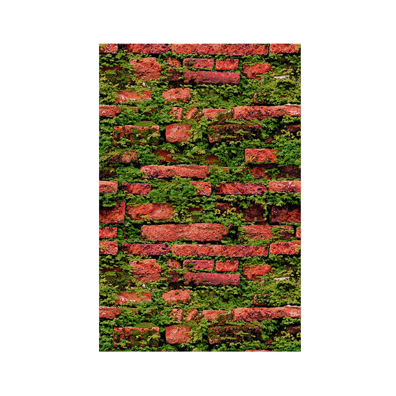 Vintage Brick Non-Pasted Wallpaper Latitudinal Design Waterproof Wall Covering, 20.5"W x 33'L