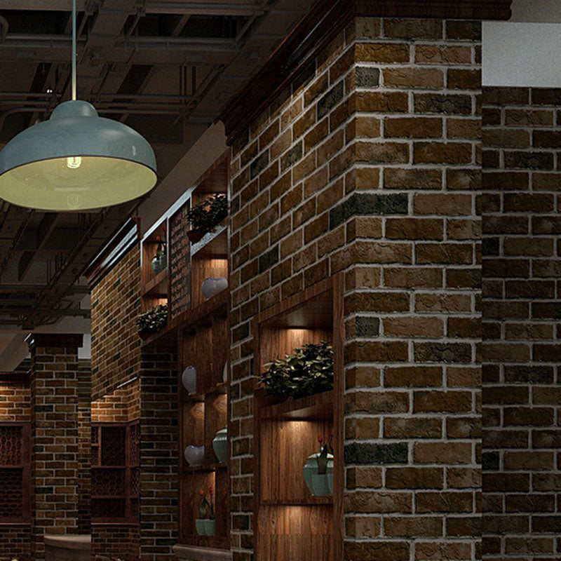 Retro Brick Non-Pasted Wallpaper, 33' x 20.5", Rusty Red