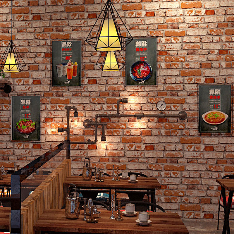 Industrial Brick Effect Wallpaper Vinyl 57.1 sq ft. Loft Non-Pasted Wall Decor