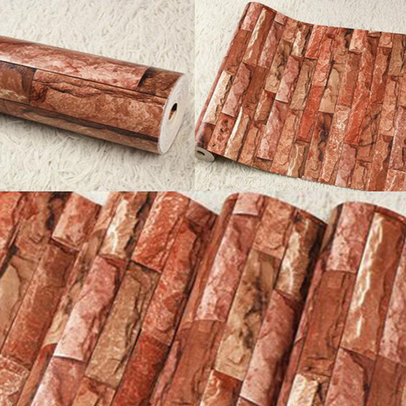 Multi-Colored Non-Woven Brick Wallpaper Decorative 3D Rock Wall Covering, 31'L x 20.5"W