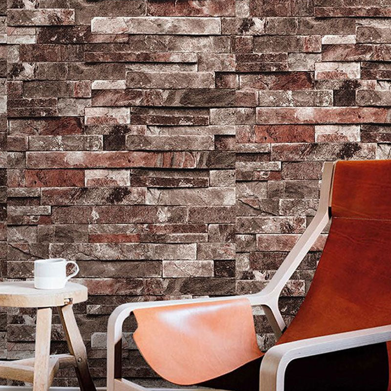 Retro Industrial Brick Wallpaper PVC 17.5-inch x 19.5 ft Peel and Paste Wall Covering