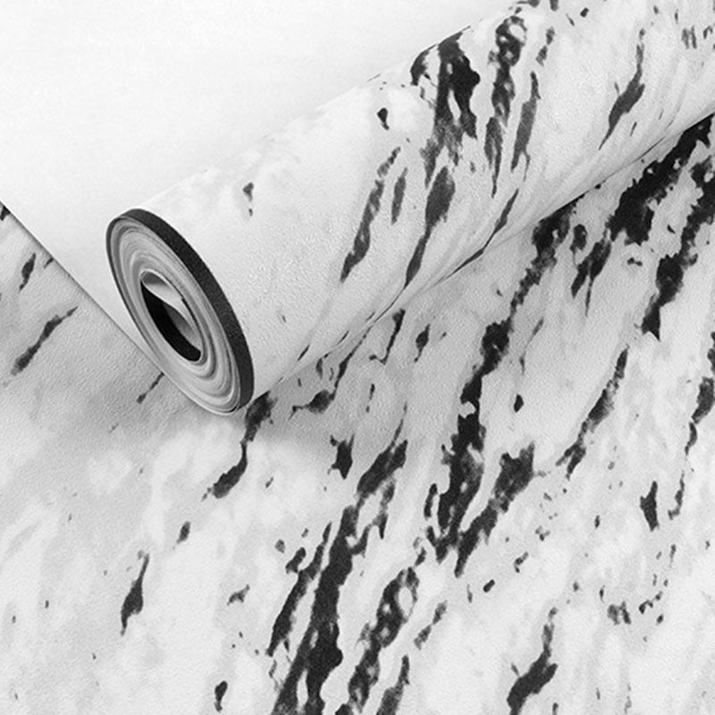 Modern Minimalist Marble Wallpaper Glazed Tile Stain-Resistant Non-Pasted Wall Decor 20.5"W x 31'L