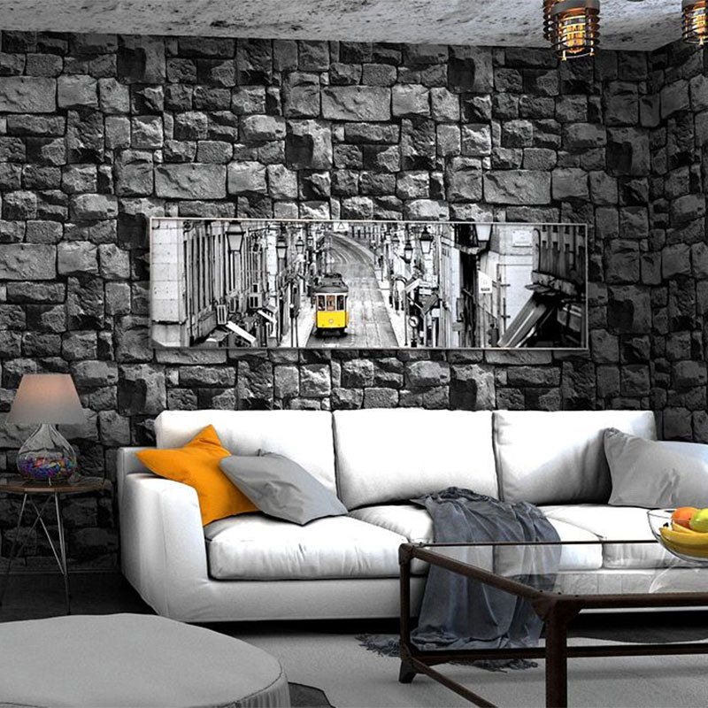 3D Stone Irregular Design Wallpaper for Hotel and Restaurant Non-Pasted 20.5"W x 33'L Wall Decor