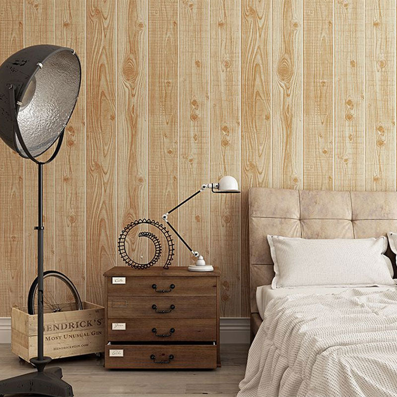 Plaster Retro Wood Surface Wallpaper 20.5 in x 31 ft Simple Non-Pasted Wall Decor